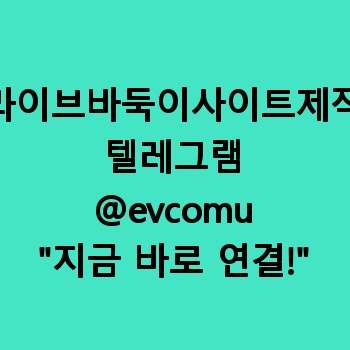 라이브바둑이사이트제작