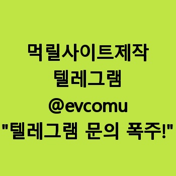 먹릴사이트제작