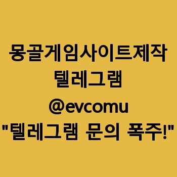 몽골게임사이트제작