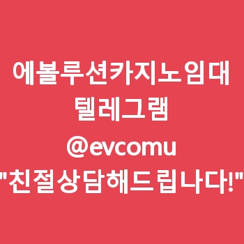 에볼루션카지노임대