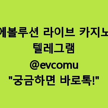 에볼루션 라이브 카지노