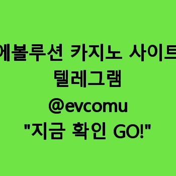 에볼루션 카지노 사이트
