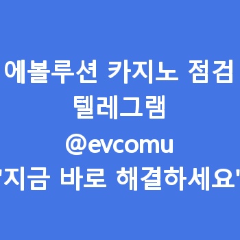 에볼루션 카지노 점검