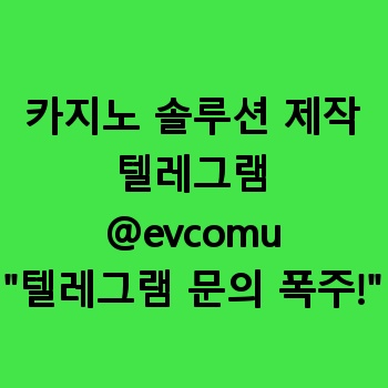 카지노 솔루션 제작