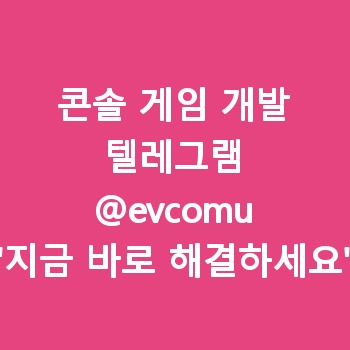 콘솔 게임 개발