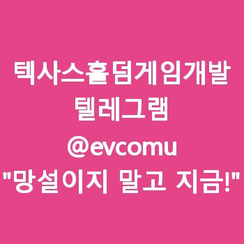 텍사스홀덤게임개발