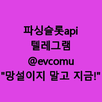 파싱슬롯api