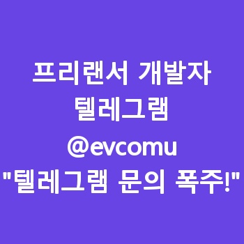 프리랜서 개발자