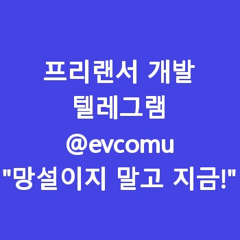 프리랜서 개발